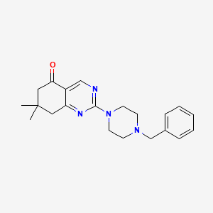 2-(4-benzylpiperazin-1-yl)-7,7-dimethyl-7,8-dihydroquinazolin-5(6H)-one