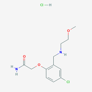 molecular formula C12H18Cl2N2O3 B4426078 2-[4-Chloro-2-[(2-methoxyethylamino)methyl]phenoxy]acetamide;hydrochloride 