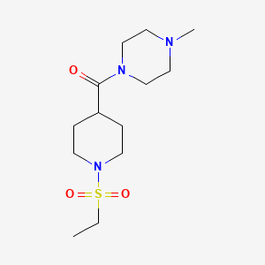 molecular formula C13H25N3O3S B4426086 [1-(Ethylsulfonyl)piperidin-4-yl](4-methylpiperazin-1-yl)methanone 