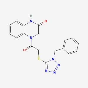 molecular formula C18H16N6O2S B4426088 4-{[(1-benzyl-1H-tetrazol-5-yl)thio]acetyl}-3,4-dihydro-2(1H)-quinoxalinone 