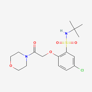 molecular formula C16H23ClN2O5S B4426120 N-(tert-butyl)-5-chloro-2-(2-morpholino-2-oxoethoxy)-1-benzenesulfonamide 