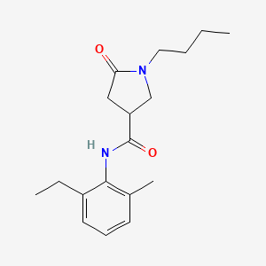 1-butyl-N-(2-ethyl-6-methylphenyl)-5-oxo-3-pyrrolidinecarboxamide