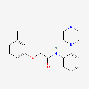 molecular formula C20H25N3O2 B4426137 2-(3-methylphenoxy)-N-[2-(4-methyl-1-piperazinyl)phenyl]acetamide 