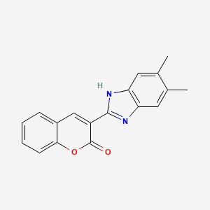 molecular formula C18H14N2O2 B4426144 3-(5,6-dimethyl-1H-benzimidazol-2-yl)chromen-2-one 