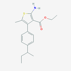 B442616 Ethyl 2-amino-4-(4-sec-butylphenyl)-5-methylthiophene-3-carboxylate CAS No. 350992-26-6
