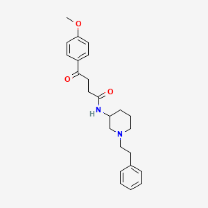 molecular formula C24H30N2O3 B4426169 4-(4-methoxyphenyl)-4-oxo-N-[1-(2-phenylethyl)-3-piperidinyl]butanamide 