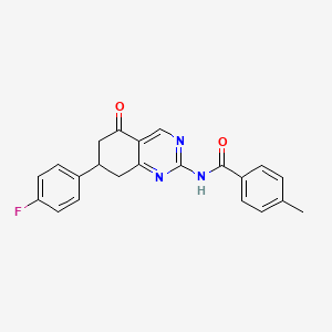 N-[7-(4-fluorophenyl)-5-oxo-5,6,7,8-tetrahydro-2-quinazolinyl]-4-methylbenzamide