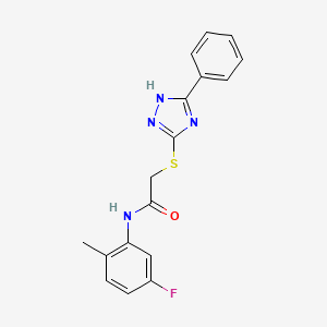 N-(5-fluoro-2-methylphenyl)-2-[(5-phenyl-4H-1,2,4-triazol-3-yl)thio]acetamide