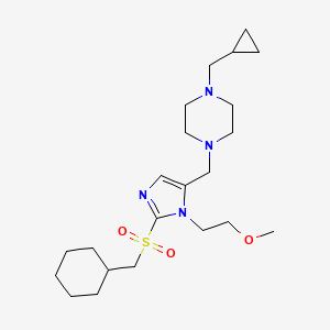 1-{[2-[(cyclohexylmethyl)sulfonyl]-1-(2-methoxyethyl)-1H-imidazol-5-yl]methyl}-4-(cyclopropylmethyl)piperazine