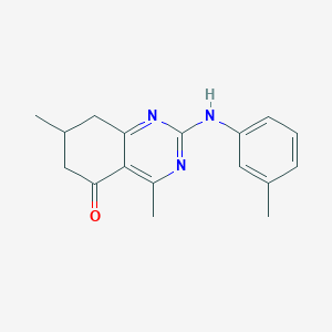 4,7-dimethyl-2-[(3-methylphenyl)amino]-7,8-dihydroquinazolin-5(6H)-one