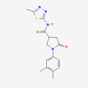 1-(3,4-dimethylphenyl)-N-(5-methyl-1,3,4-thiadiazol-2-yl)-5-oxopyrrolidine-3-carboxamide