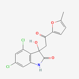 4,6-dichloro-3-hydroxy-3-[2-(5-methyl-2-furyl)-2-oxoethyl]-1,3-dihydro-2H-indol-2-one