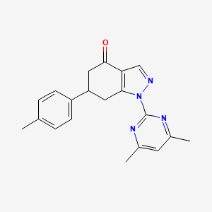 1-(4,6-dimethylpyrimidin-2-yl)-6-(4-methylphenyl)-1,5,6,7-tetrahydro-4H-indazol-4-one