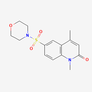 1,4-dimethyl-6-(morpholin-4-ylsulfonyl)quinolin-2(1H)-one