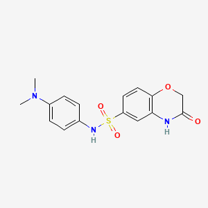 N-[4-(dimethylamino)phenyl]-3-oxo-3,4-dihydro-2H-1,4-benzoxazine-6-sulfonamide