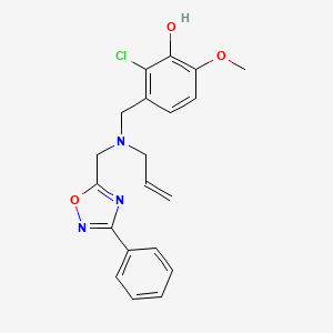 molecular formula C20H20ClN3O3 B4426235 3-({allyl[(3-phenyl-1,2,4-oxadiazol-5-yl)methyl]amino}methyl)-2-chloro-6-methoxyphenol 