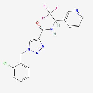 1-(2-chlorobenzyl)-N-[2,2,2-trifluoro-1-(3-pyridinyl)ethyl]-1H-1,2,3-triazole-4-carboxamide