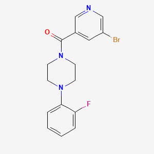 molecular formula C16H15BrFN3O B4426290 1-[(5-bromo-3-pyridinyl)carbonyl]-4-(2-fluorophenyl)piperazine 