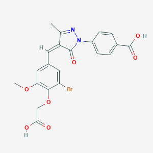 4-{4-[3-bromo-4-(carboxymethoxy)-5-methoxybenzylidene]-3-methyl-5-oxo-4,5-dihydro-1H-pyrazol-1-yl}benzoic acid