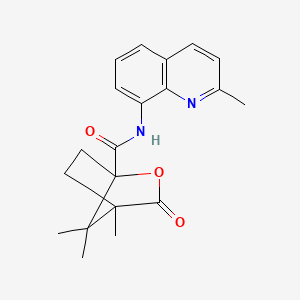 4,7,7-trimethyl-N-(2-methyl-8-quinolinyl)-3-oxo-2-oxabicyclo[2.2.1]heptane-1-carboxamide