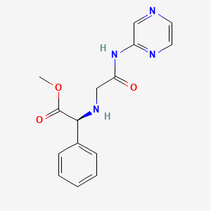 molecular formula C15H16N4O3 B4426342 methyl (2S)-{[2-oxo-2-(pyrazin-2-ylamino)ethyl]amino}(phenyl)acetate 