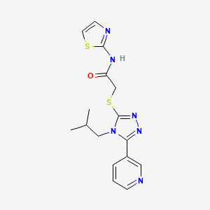 2-{[4-isobutyl-5-(3-pyridinyl)-4H-1,2,4-triazol-3-yl]thio}-N-1,3-thiazol-2-ylacetamide