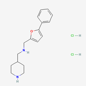 molecular formula C17H24Cl2N2O B4426399 [(5-phenyl-2-furyl)methyl](4-piperidinylmethyl)amine dihydrochloride 