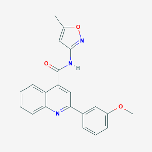 molecular formula C21H17N3O3 B442640 2-(3-methoxyphenyl)-N-(5-methyl-1,2-oxazol-3-yl)quinoline-4-carboxamide 