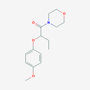 molecular formula C15H21NO4 B4426404 4-[2-(4-methoxyphenoxy)butanoyl]morpholine 