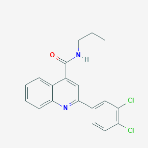 molecular formula C20H18Cl2N2O B442641 2-(3,4-dichlorophenyl)-N-(2-methylpropyl)quinoline-4-carboxamide 