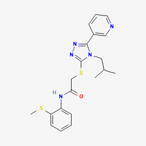 2-{[4-isobutyl-5-(3-pyridinyl)-4H-1,2,4-triazol-3-yl]thio}-N-[2-(methylthio)phenyl]acetamide