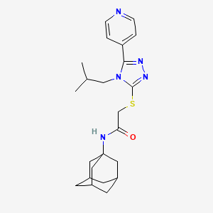 N-1-adamantyl-2-{[4-isobutyl-5-(4-pyridinyl)-4H-1,2,4-triazol-3-yl]thio}acetamide