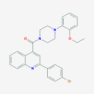 molecular formula C28H26BrN3O2 B442644 2-(4-Bromophenyl)-4-{[4-(2-ethoxyphenyl)-1-piperazinyl]carbonyl}quinoline 