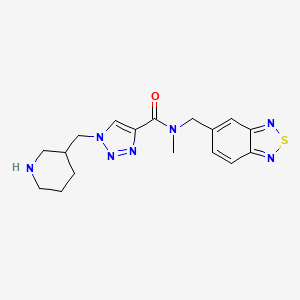 N-(2,1,3-benzothiadiazol-5-ylmethyl)-N-methyl-1-(piperidin-3-ylmethyl)-1H-1,2,3-triazole-4-carboxamide