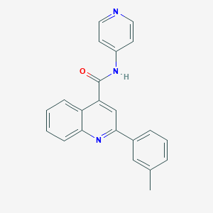 molecular formula C22H17N3O B442645 2-(3-methylphenyl)-N-(4-pyridinyl)-4-quinolinecarboxamide 