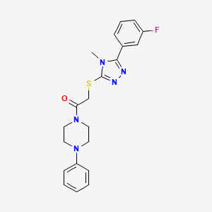 2-{[5-(3-fluorophenyl)-4-methyl-4H-1,2,4-triazol-3-yl]sulfanyl}-1-(4-phenylpiperazin-1-yl)ethanone