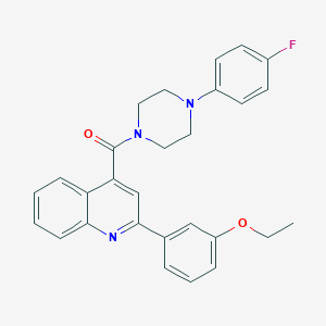 molecular formula C28H26FN3O2 B442647 2-(3-Ethoxyphenyl)-4-{[4-(4-fluorophenyl)piperazin-1-yl]carbonyl}quinoline 