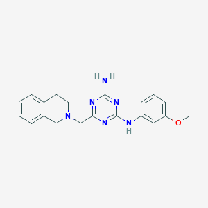 6-(3,4-dihydroisoquinolin-2(1H)-ylmethyl)-N-(3-methoxyphenyl)-1,3,5-triazine-2,4-diamine