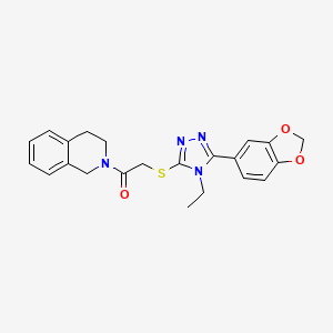 2-({[5-(1,3-benzodioxol-5-yl)-4-ethyl-4H-1,2,4-triazol-3-yl]thio}acetyl)-1,2,3,4-tetrahydroisoquinoline