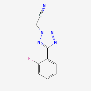 molecular formula C9H6FN5 B4426490 [5-(2-fluorophenyl)-2H-tetrazol-2-yl]acetonitrile 