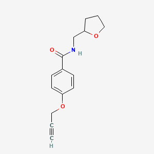 molecular formula C15H17NO3 B4426511 N-(oxolan-2-ylmethyl)-4-prop-2-ynoxybenzamide 