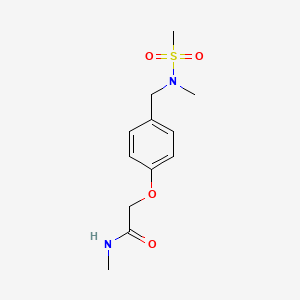 molecular formula C12H18N2O4S B4426519 N-methyl-2-(4-{[methyl(methylsulfonyl)amino]methyl}phenoxy)acetamide 