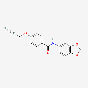 molecular formula C17H13NO4 B4426535 N-(1,3-benzodioxol-5-yl)-4-prop-2-ynoxybenzamide 