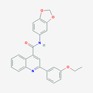 molecular formula C25H20N2O4 B442655 N-(1,3-benzodioxol-5-yl)-2-(3-ethoxyphenyl)quinoline-4-carboxamide 