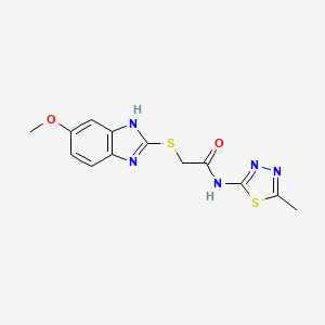 2-[(5-METHOXY-1H-1,3-BENZIMIDAZOL-2-YL)SULFANYL]-N~1~-(5-METHYL-1,3,4-THIADIAZOL-2-YL)ACETAMIDE