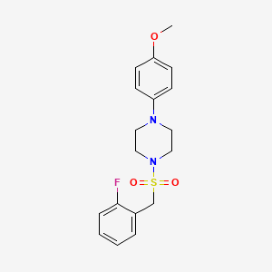 1-[(2-FLUOROPHENYL)METHANESULFONYL]-4-(4-METHOXYPHENYL)PIPERAZINE