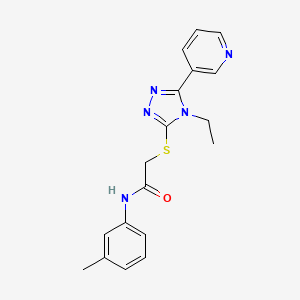 molecular formula C18H19N5OS B4426573 2-{[4-ethyl-5-(3-pyridinyl)-4H-1,2,4-triazol-3-yl]thio}-N-(3-methylphenyl)acetamide CAS No. 333331-30-9