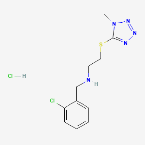 molecular formula C11H15Cl2N5S B4426575 N-[(2-chlorophenyl)methyl]-2-(1-methyltetrazol-5-yl)sulfanylethanamine;hydrochloride 