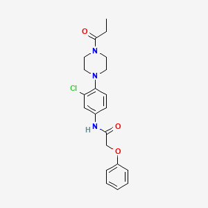 N-[3-chloro-4-(4-propionyl-1-piperazinyl)phenyl]-2-phenoxyacetamide