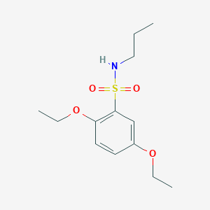 molecular formula C13H21NO4S B4426632 2,5-diethoxy-N-propylbenzenesulfonamide 